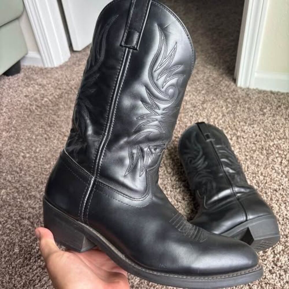 Cody James Mens 11EE Black Leather Western Cowboy Boots Style CJ4240